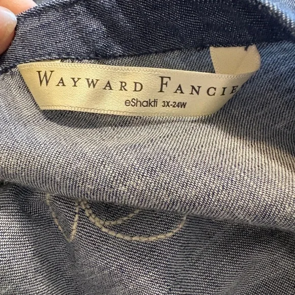 WAYWARD FANCIES ESHAKTI Blue & Cream Embroidered Maxi Dress Size 3X - Picture 13 of 14
